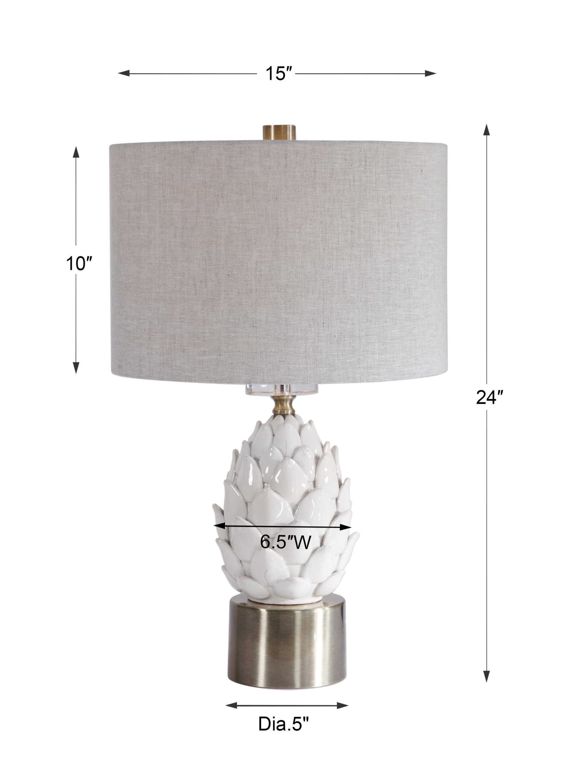 Artichoke White Table Lamp